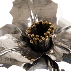 Holly Sterling Silver Candle Holder