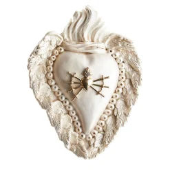 HOLY SWORDS WHITE CERAMIC HEART