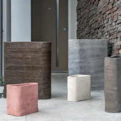 Homer Squarish Pink Ceramic Vase