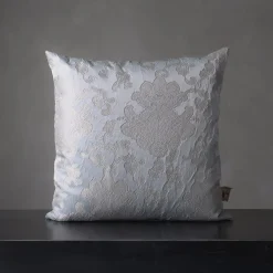 Hydrangea Square Floral Gray Cushion