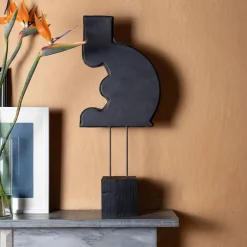 Il monaco Gray Leather Sculpture