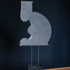 Il monaco Gray Leather Sculpture