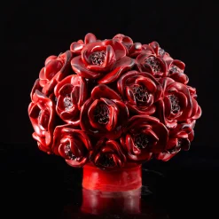 Il Papavero Testa Fiorita Red Ceramic Decorative Box