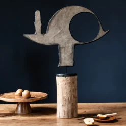 Il pesce beige suede Sculpture