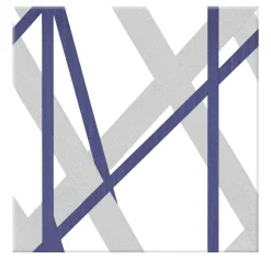 Il Saraceno Geometric Motif Light Gray and purple Ceramic Tile