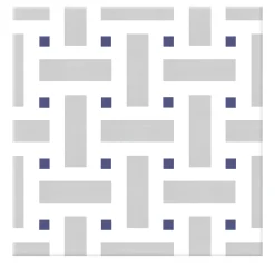 Il Saraceno Geometric Motif Gray And Purple Ceramic Tile