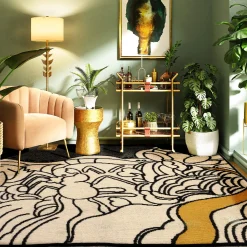 Il Sentiero di Mirò Rectangular Rug by Gavino Sanna