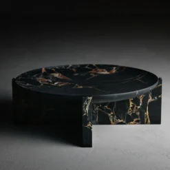 Imperial M Black and Gold Marble Centerpiece