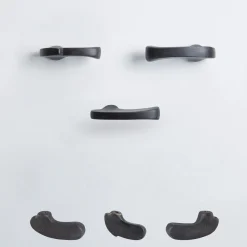 Inca Evolution Set of 4 Black Door Knobs #1 by Nicole Valenti