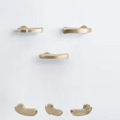 Inca Set of 4 Brass Door Knobs #2 by Nicole Valenti