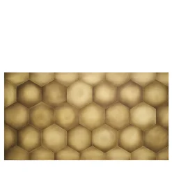 Infinito Set of 20 Hexagonal Scruffy-Looking Brass Tiles