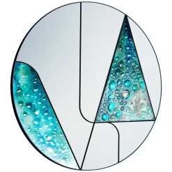 Insula Aqvamater Round Mirror by Massimiliano Giordano