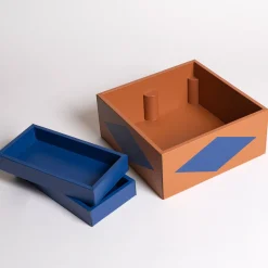 Intarsio Briolette Pecan and Ocean Blue Duo Box