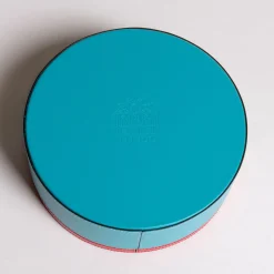 Intarsio Briolette Turquoise and True Red Circle Box