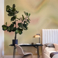 Interferenze Lime Wallpaper by Studio Lievito