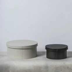 Inverno 85 Large Round Leather Box