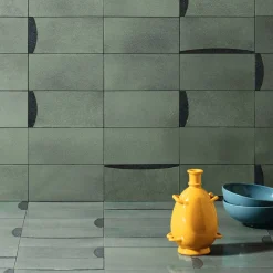 Inversi Set of 22 Green Tiles by Margherita Rui