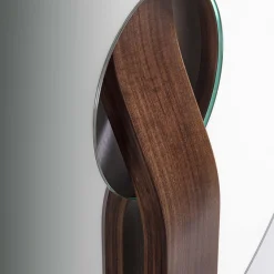 Irpin Disk-Shaped Brown Wall Mirror