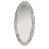 Isabelle Large Oval Silver Glass Wall Mirror