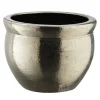 Istanbul Medium Silvery Ceramic Cachepot