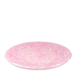 Ivory & Pink Glass Centerpiece