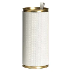 Ivory Leather Umbrella Stand