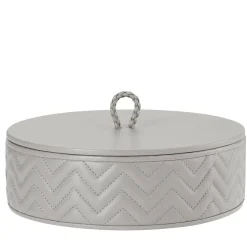 Jana Herringbone Round Box Large