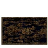 Japanese Toile yellow and black Wallpaper