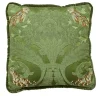 Jungle Silk and Moss Green Velvet Reversible Cushion