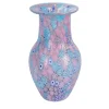 24K Gold, Blue and Pink Murrina Vase