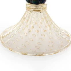 24K Golden & Black Footed Bowl