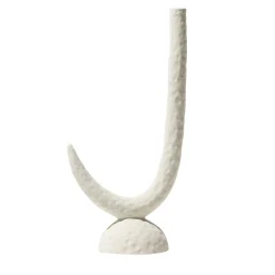 Kappa Matte White Ceramic Candlestick