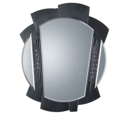 Karat Black Glass Wall Mirror