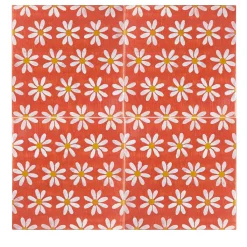 Kimeya Red Margherita Set of 4 Tiles by Vincenzo Messina