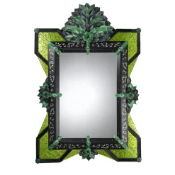 Kinda Green Murano Glass Wall Mirror