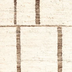 Kiviya White And Brown Wool Rug