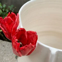 La Conturbante Anthropomorphic White Vase