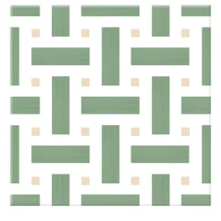 La Cripta Geometric Motif Pink and Green Ceramic Tile