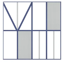 La Facciata Geometric Motif Light Gray and Purple Ceramic Tile