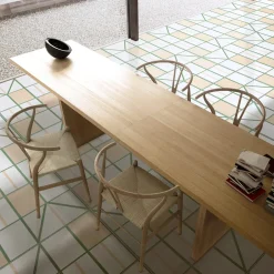 La Facciata Geometric Motif Pink and Green Ceramic Tile