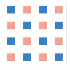 La Navata Coral and Blue Ceramic Tile