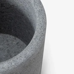 Lapis gray Peperino stone Vase Holder