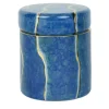 Lapis Lazuli Glass Jar with Lid