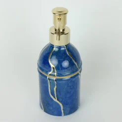 Lapis Lazuli with Gold Accents Glass Dispenser