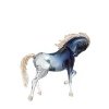 Large Black Glass Prancing Horse
