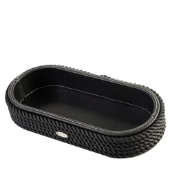 Large Black Oval Vide-Poche