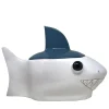 Large Blue-Gray and White Shark Container with Lid