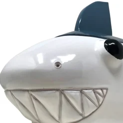 Large Blue-Gray and White Shark Container with Lid