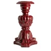 Large Bordeaux Baroque Ceramic Candle Holder
