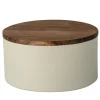 Large Container with Wooden Lid